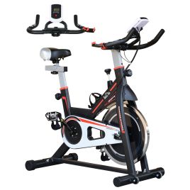 Belt-Driven Exercise Bike with LCD Display-Black