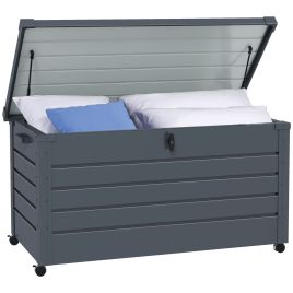 Jones 331L Garden Storage Box with Wheels - Dark Grey