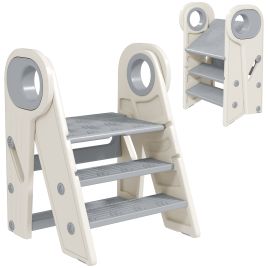 Kids Furniture - Adjustable Toddler Tower with Handle Grey 47cm