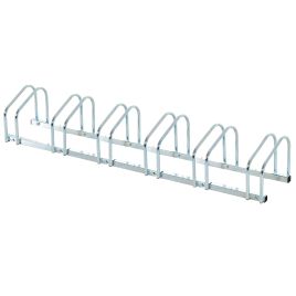 Bike Stand Parking Rack Floor or Wall Mount Bicycle Cycle Storage Locking Stand 179L x 33W x 27H (6 Racks, Silver)