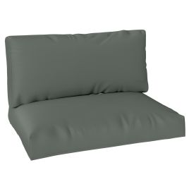 SUNVISTA 2 Seater Pallet Furniture Cushions Pallet Cushions, UPF20+ 220gsm Fabric, 20 cm Thick Outdoor Seat Pads, Charcoal Grey