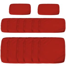 SUNVISTA Set of 14 Outdoor Cushion Covers - Red