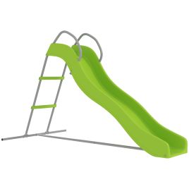 AIVAGO Freestanding Kids Slide with Climbing Ladder, Outdoor Playground Equipment for Children Ages 3-8 Years, Green