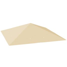 SUNVISTA 3 x 3(m) Gazebo Canopy Replacement Cover, Garden Gazebo Roof Replacement with Drain Holes, Water Resistant PVC Coating, 370g, Beige