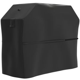 SUNVISTA BBQ Cover for Rectangular Grill, Waterproof 600D Oxford, Windproof Straps, Black