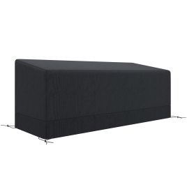 SUNVISTA 190x72x76cm Waterproof Garden Cover, UV Resistant 600D Oxford for 3-Seater Patio Sofa Set, Black