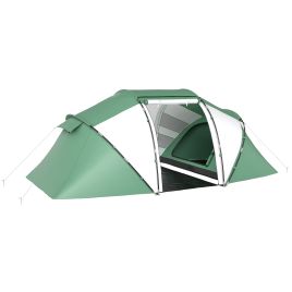 SUNVISTA 4-6 Man UV Protection Camping Tent - Green and White