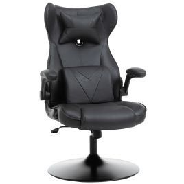 Vinsetto Racing Style Gaming Chair Lumbar Support Swivel Base - Black