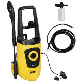 DURWELL 1800W High Pressure Washer, 150 Bar Pressure, Portable Power Washer Jet Wash Cleaner with 6M Hose,  Snow Foam Bottle for Garden, Yellow
