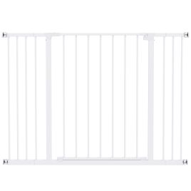 Pressure Fitted Pet Dog Safety Gate Metal Fence Extending 72-107cm Wide