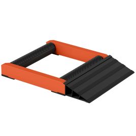 HERON Motorcycle Wheel Cleaning Roller Stand Aluminium Alloy Frame Rollers - Black
