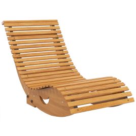 Jones Waterproof Wooden Rocking Chair with Slatted Seat - Teak