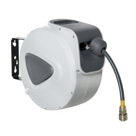 Retractable Air Hose Reel 10m+90cm (Hose Diameter 3/8" 9.5mm), Hose Connector 1/4" BSP, Wall Mount Auto Rewind Hose-Reel