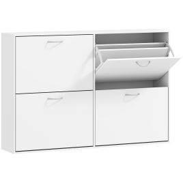Shoe Cabinet, 120Lx24Wx81H cm, Particle Board-White
