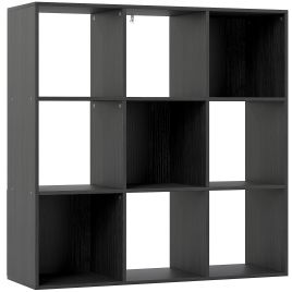 HERON Nine Cube Storage Shelf - Black