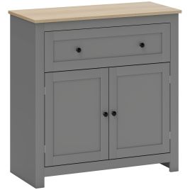 HERON Sideboard Storage Cabinet Morden Kitchen Cupboard Adjustable Shelf - Grey
