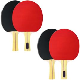 Zenant Black Fabric Table Tennis Set with Four Rackets - 15.2cm