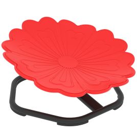 AIVAGO Flower Shaped Sensory Spinning Chair Non Slip Base Balance Coordination - Red
