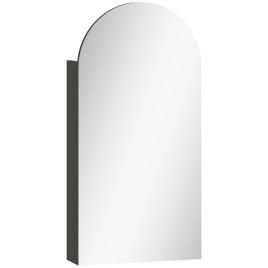 HALEN Mirror Cabinet Wooden Arched Bathroom Cabinet - Black