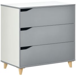 FENLOR Grey Chest of Drawers - Medium-sized, 3 Drawers