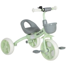 BROMEL Kids Trike Steel Toddler Pedal Tricycle with Front Basket - Green