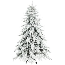 YENTON Super Flocked Christmas Tree Plastic 6ft - Green