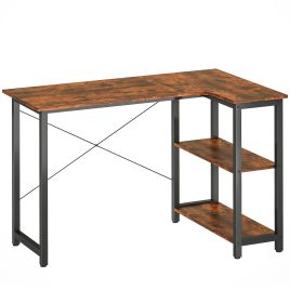 ISTREN L Shaped Computer Desk - Brown