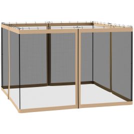 ELVORE Nylon Gazebo Sidewall Netting - Beige