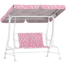 AURARA Fabric Kids Porch Swing - Pink