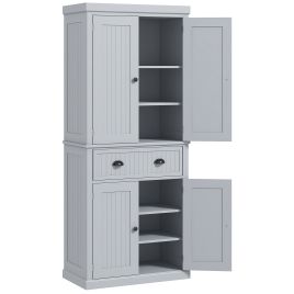 VELAUX Wooden Kitchen Storage Cabinet - Grey