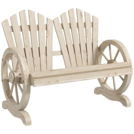 VALON Wooden Wooden Garden Loveseat - Light Wood