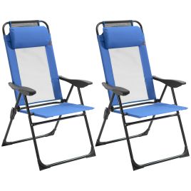 ELVURE Fabric Folding Garden Chair Set - Blue