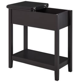 LUXON Wooden Side Table - Medium Wood