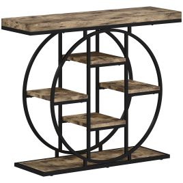 LUXARI Wooden Console Table - Brown