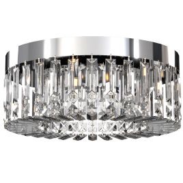 Quaglen Silver Glass Crystal Ceiling Light - 40cm