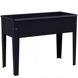 Bricour Black Metal Raised Planter - 27cm