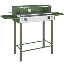 Iveshaw Dark Green Stainless Steel Barbecue Grill Roaster - 32cm
