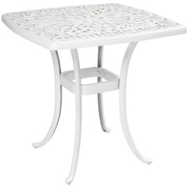 Luxridg White Aluminium Side Table - 54cm