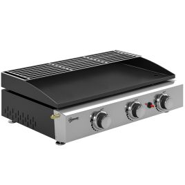 Belbury Black Stainless Steel 3 Burner Grill Griddle - 62cm