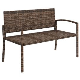 Marvale Brown PE Rattan Bench - 122cm