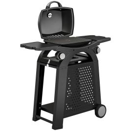 Wexion Black Stainless Steel Barbecue Grill with Cast Iron Grates - 102cm
