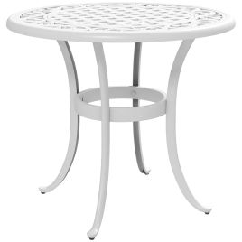 Luxmoor White Aluminium Table - 60cm