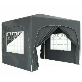 Dark Grey Metal 3x3m Pop - Up Gazebo Shelter - 300cm