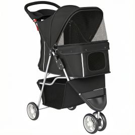 Easbury Black Fabric Pet Stroller - 44cm