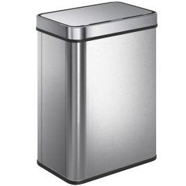 Camcrof Silver Stainless Steel Sensor Rubbish Bin 50L - 27cm