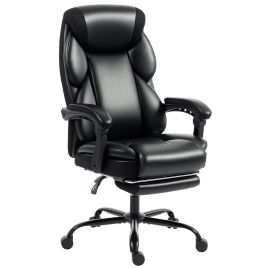 Foxier Black Fabric Reclining Office Chair - 67cm