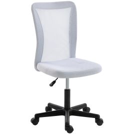 Roshall White Metal Office Chair - 43cm