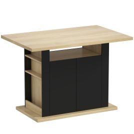 Zenara Black Kitchen Island - 110cm