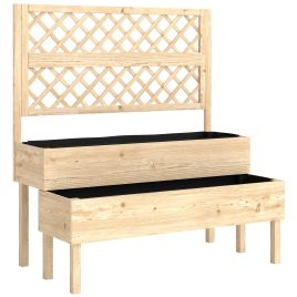 Solia Natural Fabric Garden 2 Tier Raised Bed Planter - 108cm