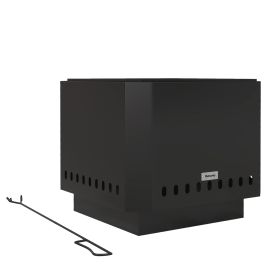 Valen Black Metal Fire Pit - 48cm